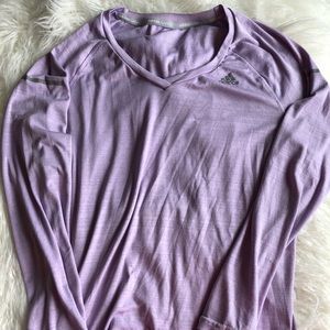 Adidas reflective lilac exercise top